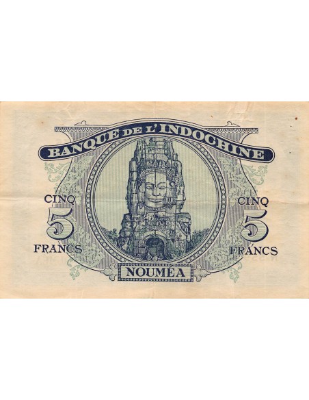 Nle Calédonie 5 francs 1944