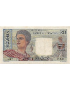 Nle Calédonie 20 francs 1954