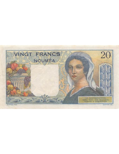Nle Calédonie 20 francs 1954