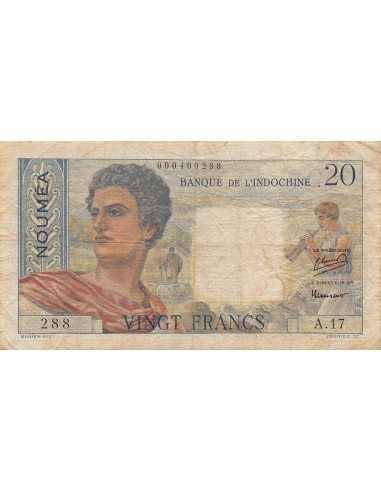Nle Calédonie 20 francs 1951