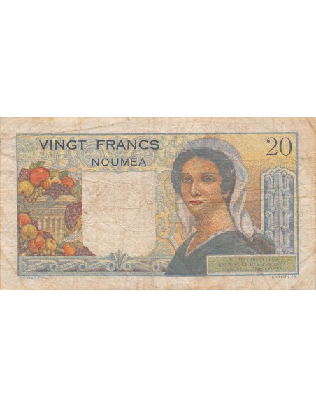 Nle Calédonie 20 francs 1951