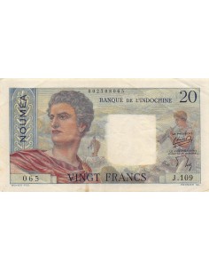Nle Calédonie 20 francs 1954