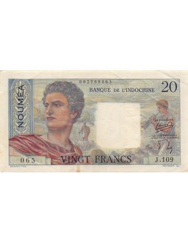 Nle Calédonie 20 francs 1954