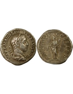 Rome Empire Alexandre Sévère Aequitas 1 denier Billon 227 R Rome