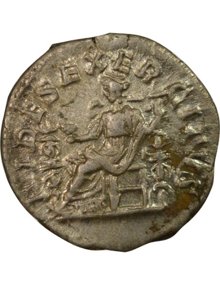 Rome Empire Elagabal Fides assise 1 denier Billon 219 R Rome