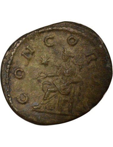 Rome Empire Julia Cornelia Paula Concordia assise 1 denier Billon 220 R Rome