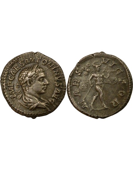 Rome Empire Elagabal Mars 1 denier Billon 219 R Rome