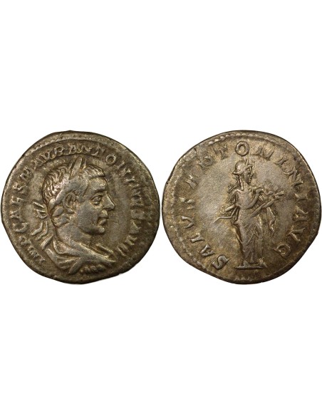 Rome Empire Elagabal Salus 1 denier Billon 218 R Rome