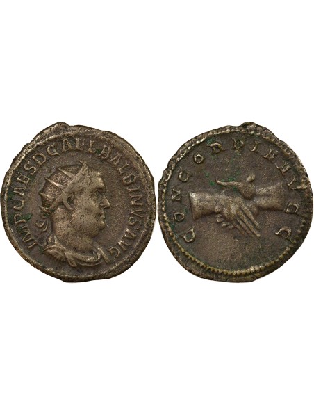 Rome Empire Balbin Poignée de Mains 1 denier Billon 238 R Rome