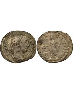 Rome Empire Alexandre Sévère Offrande de l'Empereur 1 denier Billon 226 R Rome