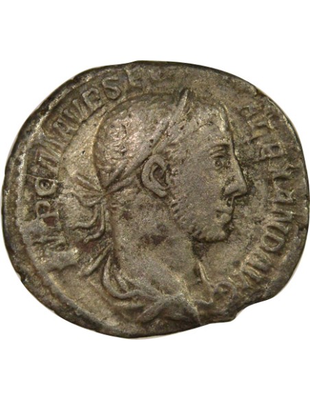 Rome Empire Alexandre Sévère Offrande de l'Empereur 1 denier Billon 226 R Rome