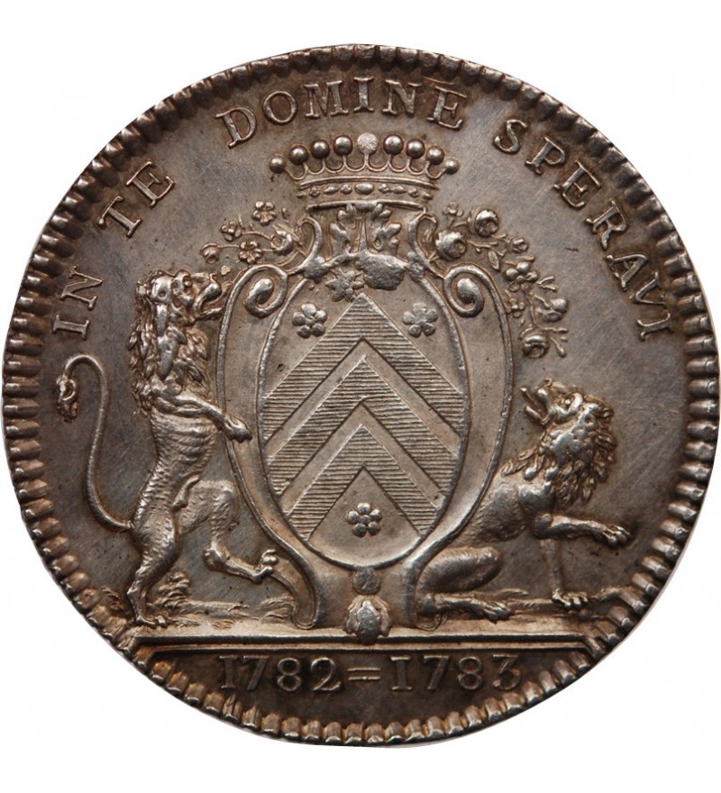 ECHEVINS & MAIRE DE NANTES - JETON ARGENT 1783 "Jean Jacques Berrouette"