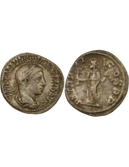 Rome Empire Alexandre Sévère Mars 1 denier Billon 223 R Rome