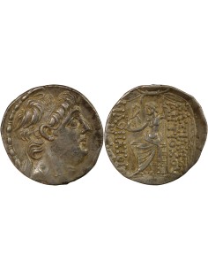 Grèce (Royaume Seleucide) Antiochos IX Zeus assis 1 tetradrachme Argent 96 / 95 Av JC Antioche