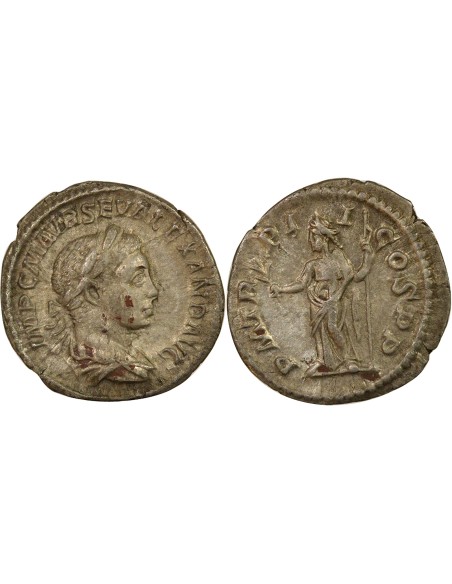 Rome Empire Alexandre Sévère Mars 1 denier Billon 223 R Rome