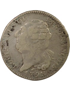 Louis XVI Au Génie 1 ecu Argent 1792 A - Paris 2