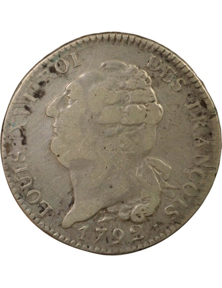 Louis XVI Au Génie 1 ecu Argent 1792 A - Paris