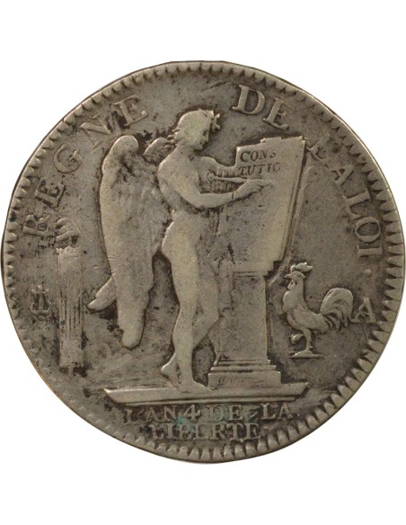 Louis XVI Au Génie 1 ecu Argent 1792 A - Paris