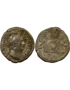 Rome Empire Hadrien Instruments Pontificaux 1 denier Argent 125/128 R Rome