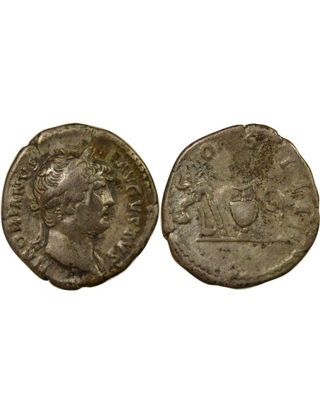 Rome Empire Hadrien Instruments Pontificaux 1 denier Argent 125/128 R Rome