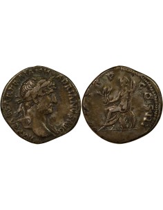 Rome Empire Hadrien Roma assise 1 denier Argent 123 R Rome