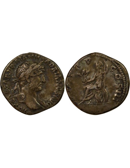 Rome Empire Hadrien Roma assise 1 denier Argent 123 R Rome