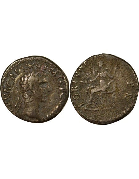 Rome Empire Nerva Fortuna Assise 1 denier Argent 97 R Rome