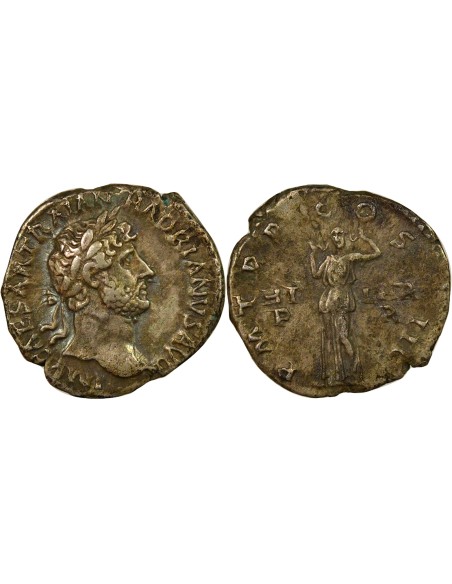 Rome Empire Hadrien Hilaritas 1 denier Argent 124 R Rome
