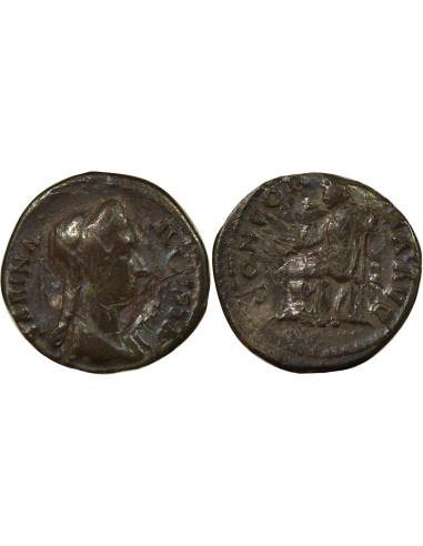 Rome Empire Sabine Concordia assise 1 denier Argent 129 R Rome