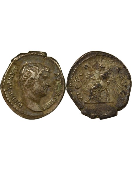 Rome Empire Hadrien Victoria assise 1 denier Argent 134 R Rome