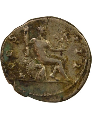 Rome Empire Hadrien Hercule assis 1 denier Argent 126 R Rome