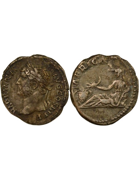 Rome Empire Hadrien Afrique 1 denier Argent 136 R Rome