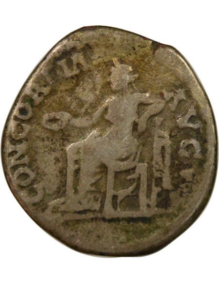 Rome Empire Sabine Concordia assise 1 denier Argent 129 R Rome