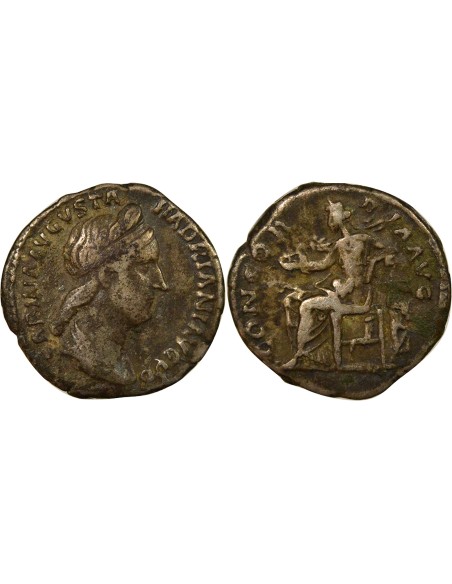 Rome Empire Sabine Concordia assise 1 denier Argent 129 R Rome