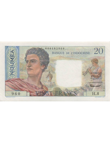 Nle Calédonie 20 francs 1951