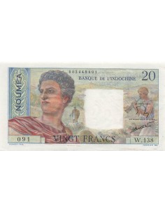 Nle Calédonie 20 francs 1954