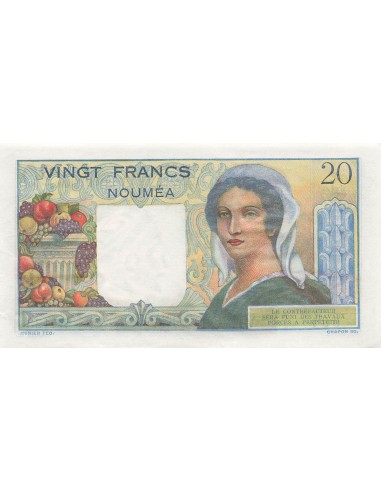 Nle Calédonie 20 francs 1954