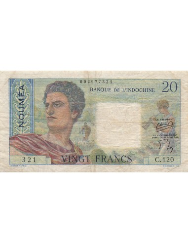 Nle Calédonie 20 francs 1954