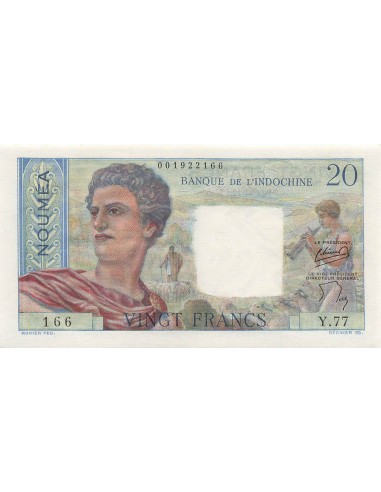 Nle Calédonie 20 francs 1954