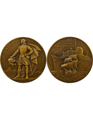 Cie Générale Transatlantique 1 jeton Bronze 1932 A Paris