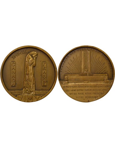 Canada Pèlerignage Canadien à Vimy 1 jeton Bronze 1936