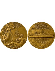 Cie Gén. Transatlantique 1 jeton Bronze 1952 A Paris