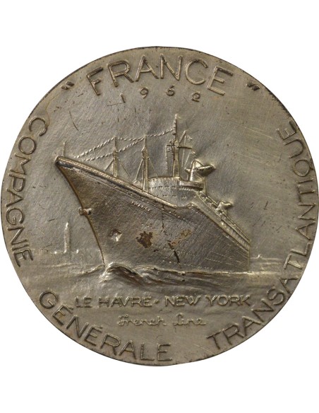 Compagnie Générale Transatlantique 1 jeton Argent 1962 A Paris