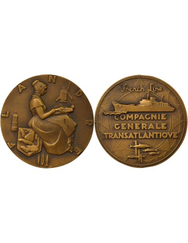Cie Gén. Transatlantique 1 jeton Bronze A Paris