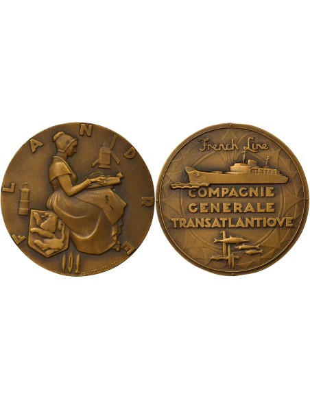 Cie Gén. Transatlantique 1 jeton Bronze A Paris