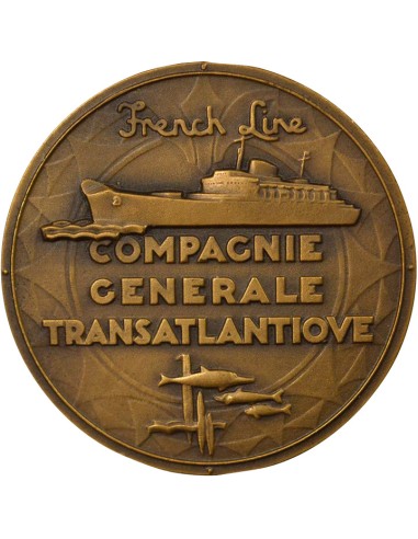 Cie Gén. Transatlantique 1 jeton Bronze A Paris
