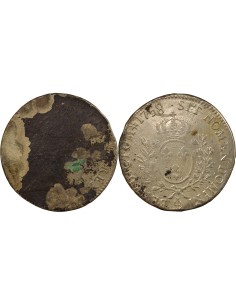 Louis XV Au Bandeau 1 écu Argent 1758 BB Strasbourg