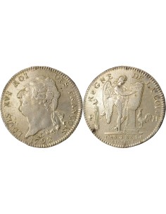 Louis XVI Au Génie 1 écu Argent 1792 H La Rochelle