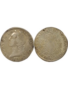 Louis XV Au Bandeau 1 écu Argent 1756 G Poitiers