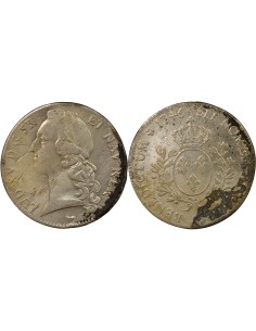 Louis XV au Bandeau 1 écu Argent 1746 A - Paris